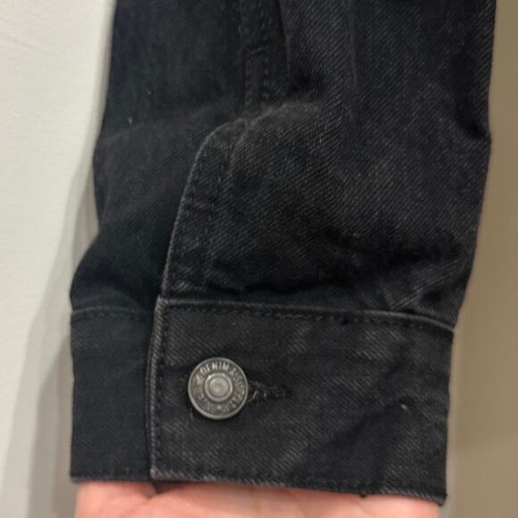 Denim & Supply Ralph Lauren Black Denim Trucker Jacket Utility Workwear Sz Small - Picture 7 of 10